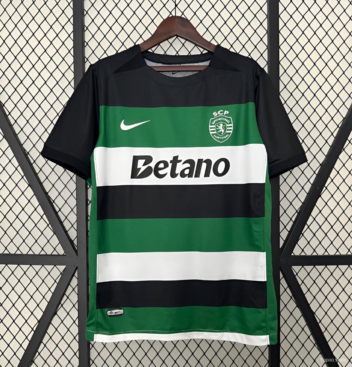 Camiseta de fútbol Sporting CP 2024/25 LOCAL MANGA CORTA VERSION FAN